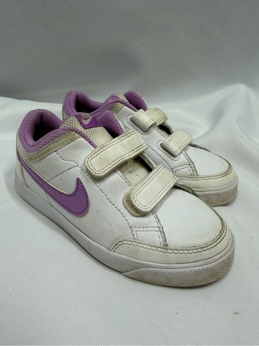 Nike | Capri 3 LTR Toddler Sneaker Tennis Shoe White Purple Girls Size 10C